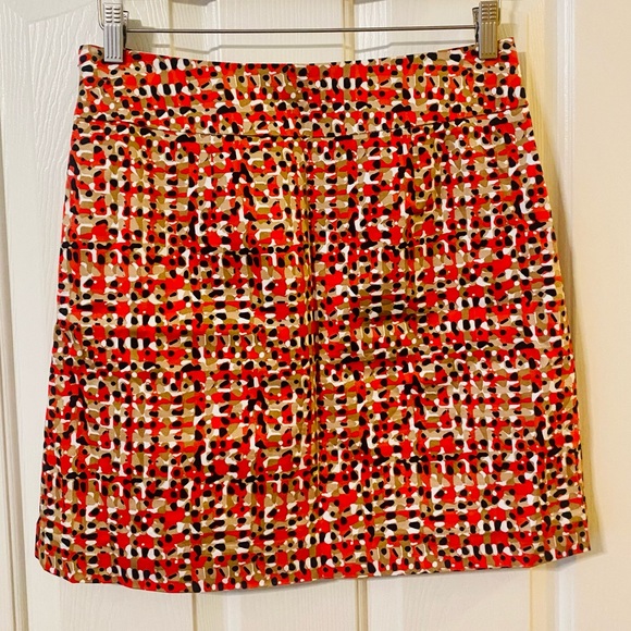 EUC Ann Taylor Patterned A Line Mini Skirt - Picture 7 of 13